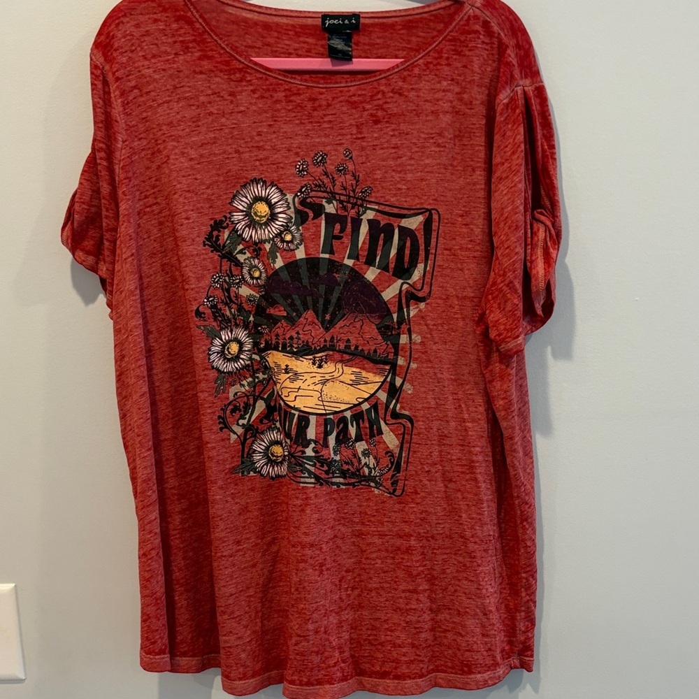Junk Food Clothing Red Find Your Path Tee